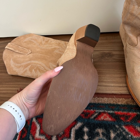 Cowboy Boots - Faux Suede - Picture 5 of 6